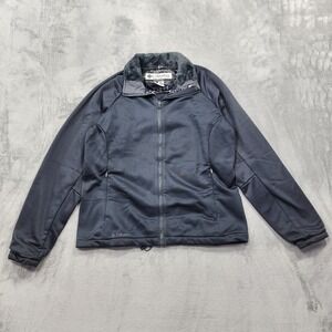 Columbia Jacket Womens L Gray Interchange Softshell Full Zip Faux Fur Collar